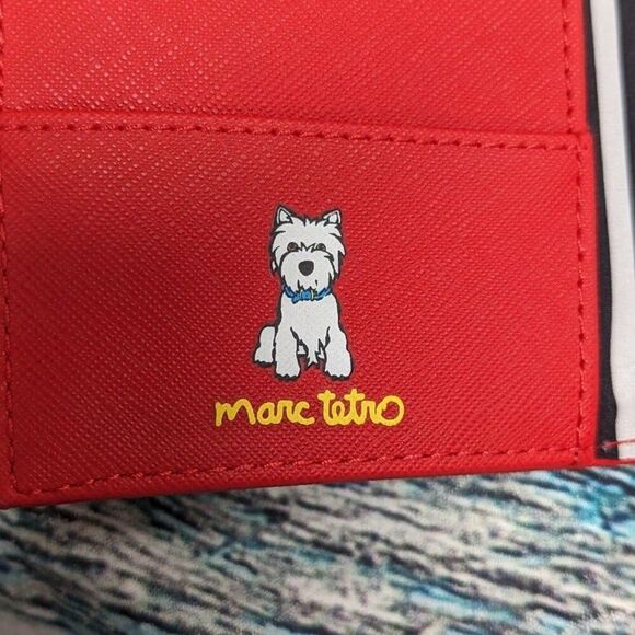 Marc Tetro "I Love My Westie" Red passport card holder wallet - Picture 4 of 7